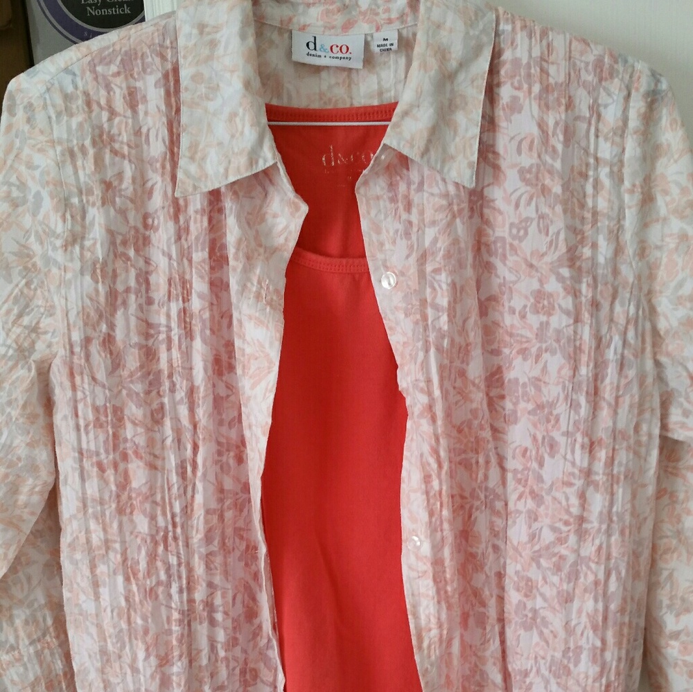 Twin set blouse and tank